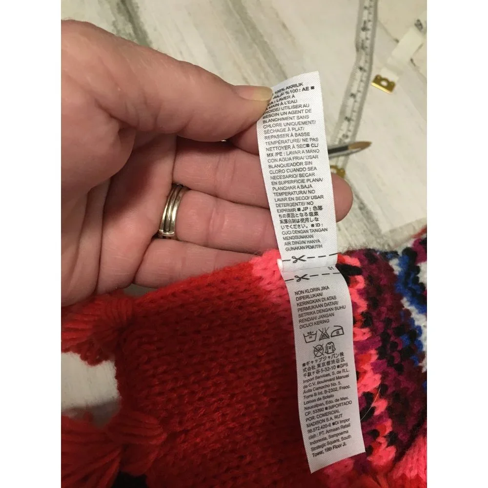 Old Navy 8”x86” orange scarf with tassels